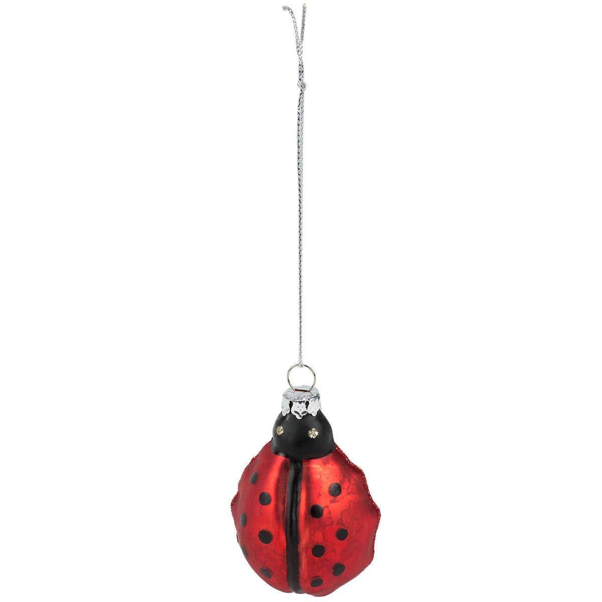 Ladybug Glass Ornament - Primitives by Kathy