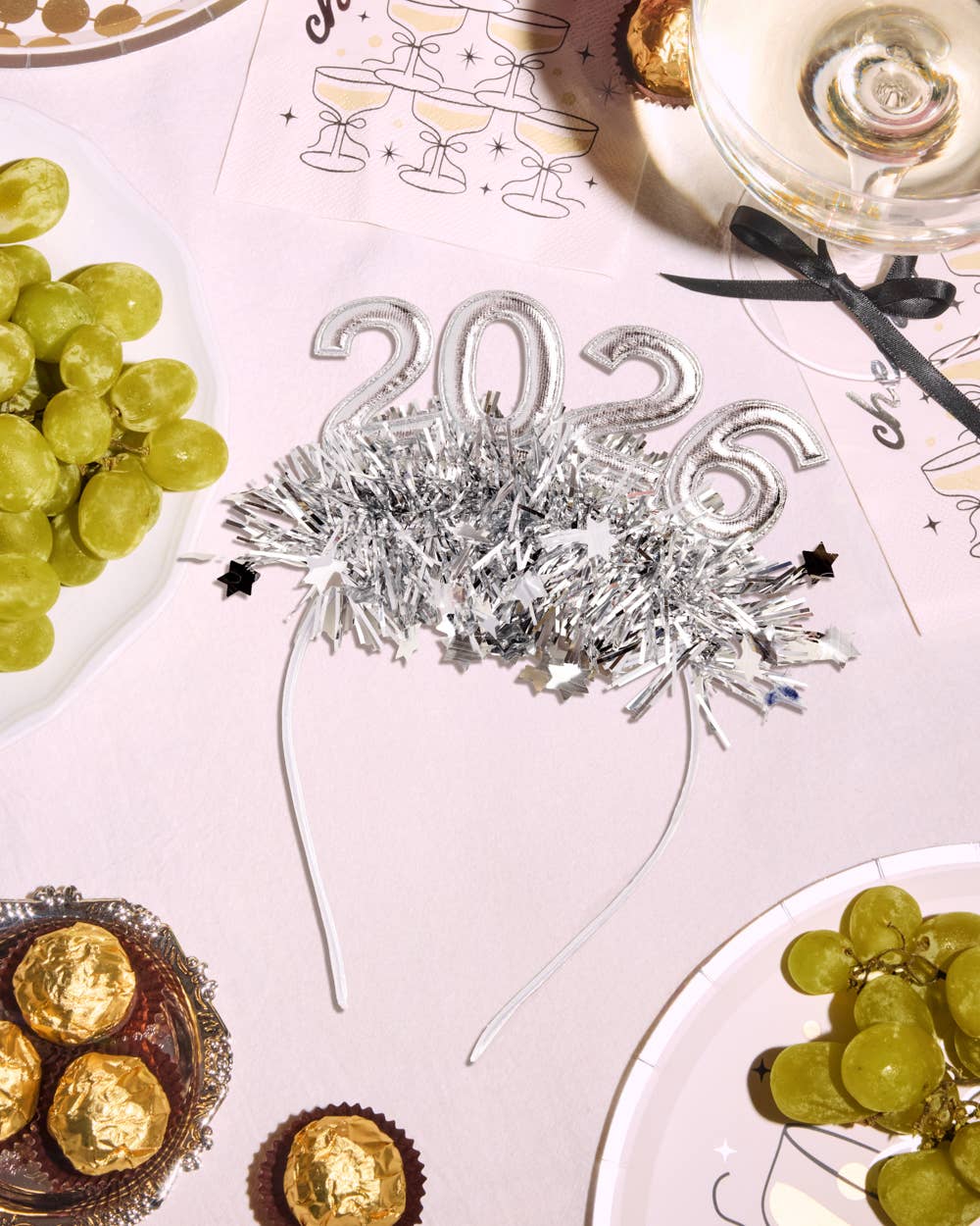 2026 Puffy Headband - fringe headband NYE New Year's Eve 2026