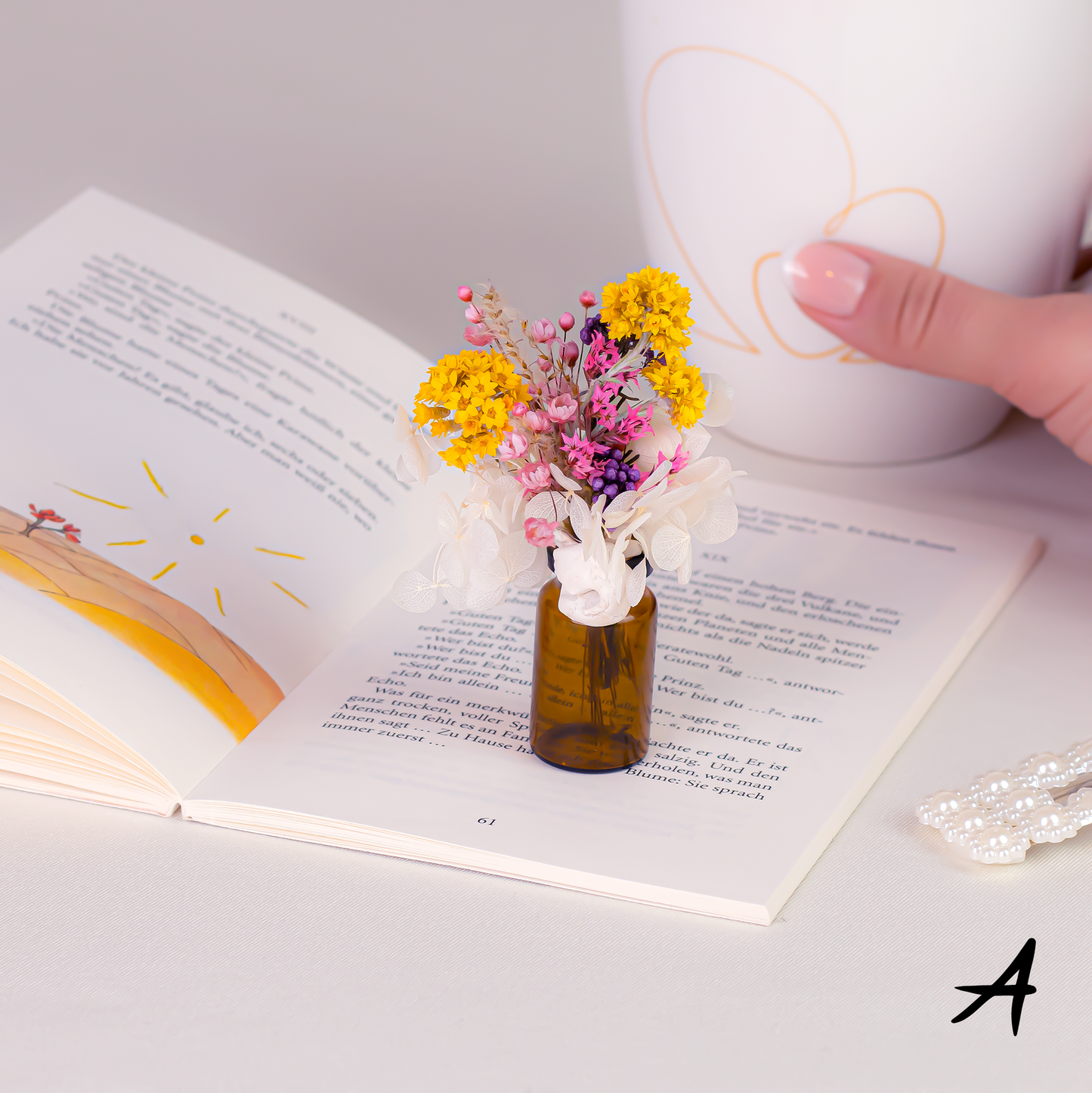 MIni Dried Flowers Bouquet with gift box