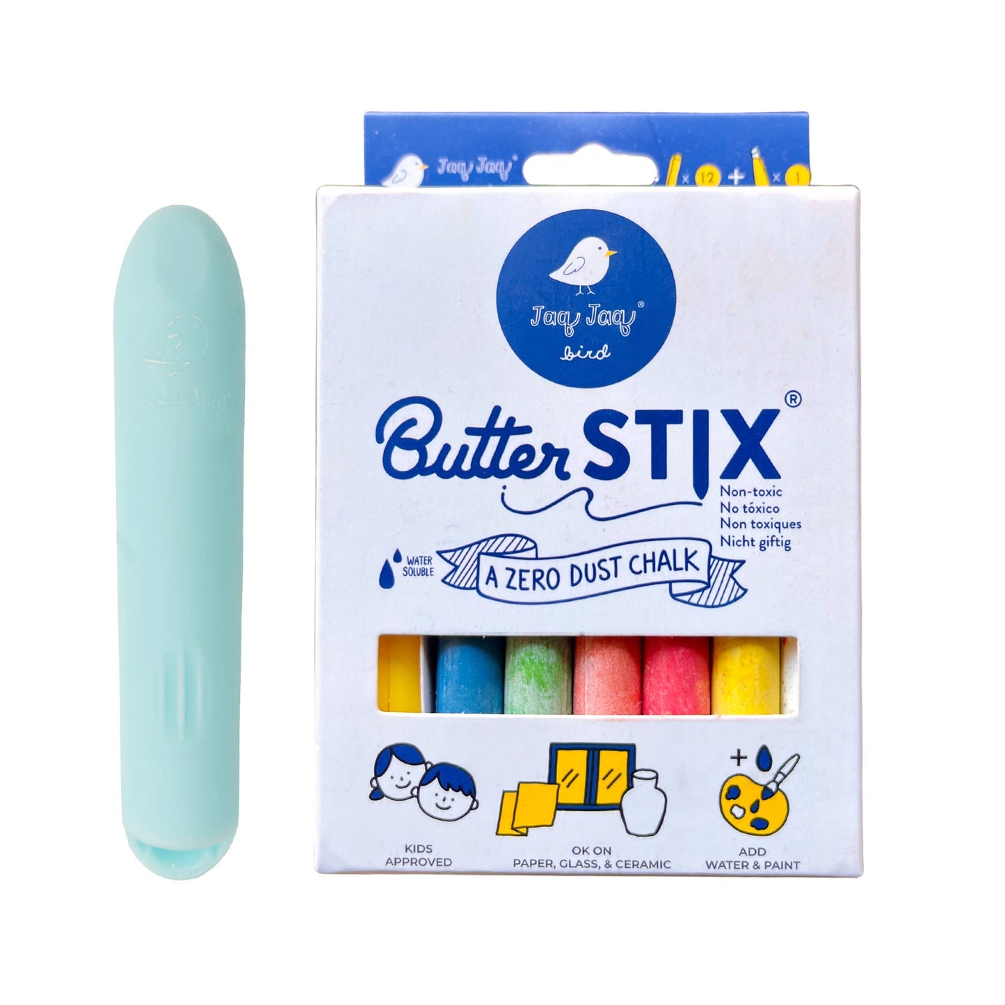 Colored ButterStix® - Dustless Chalk Colors with Holder 12 pcs