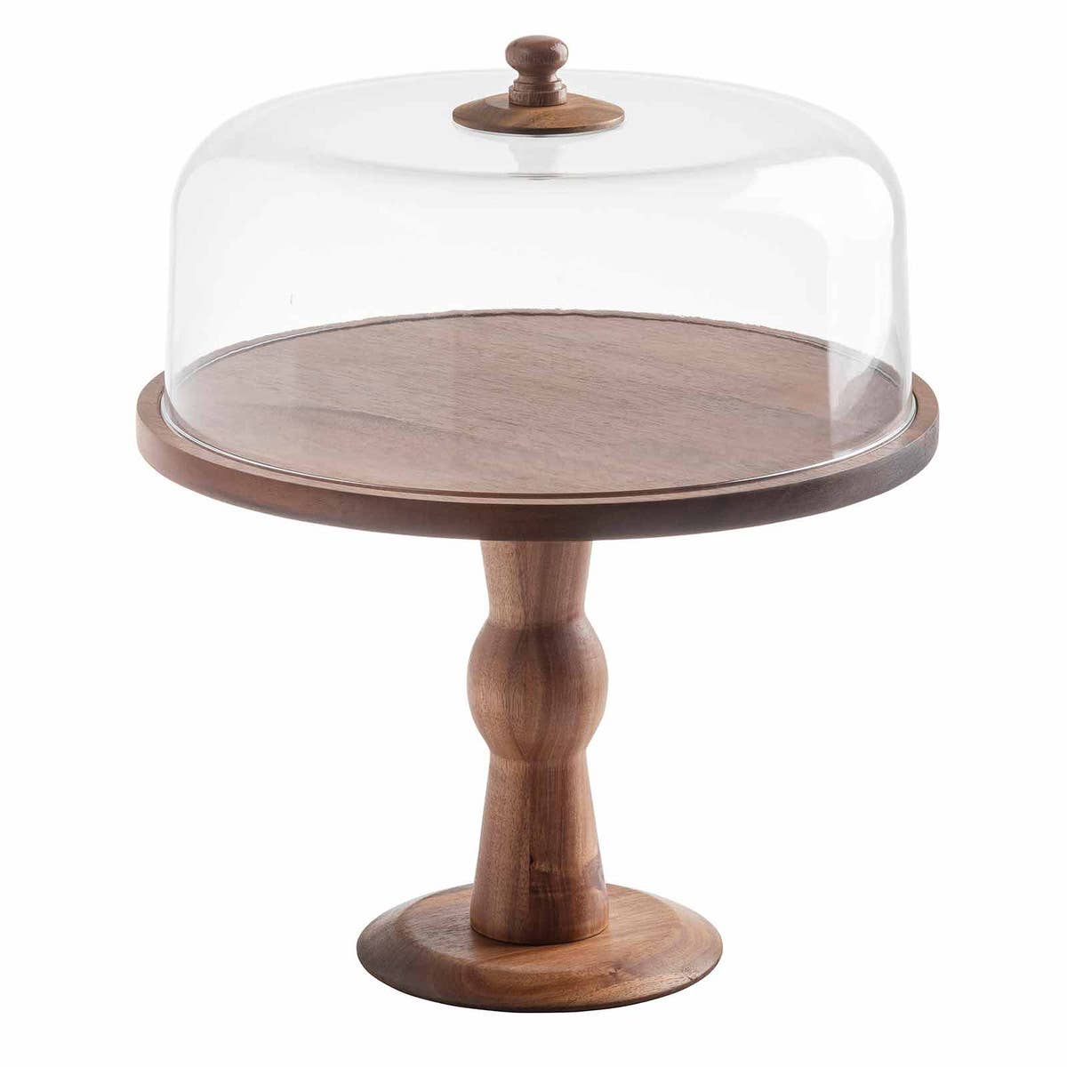 Acacia Cake Stand - tall