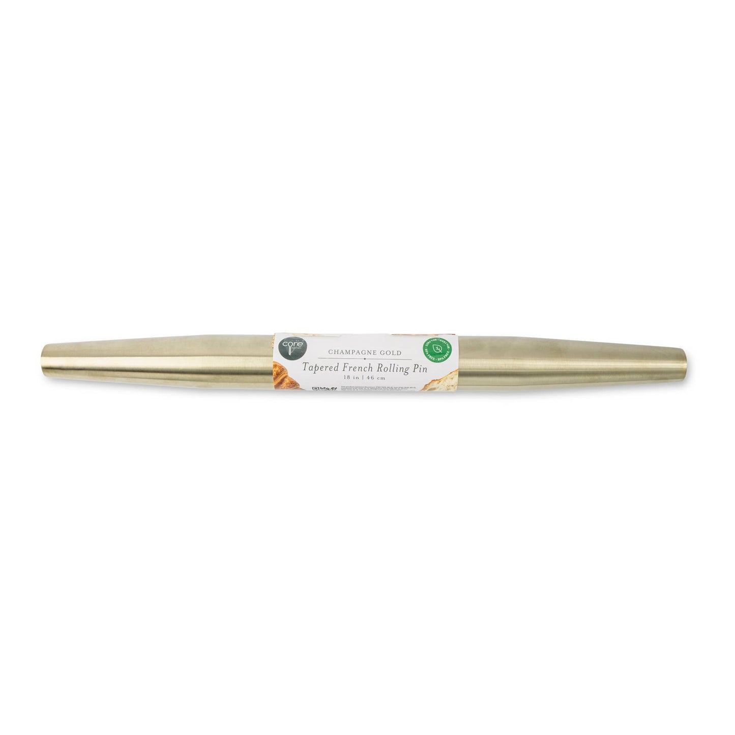 Tapered French Rolling Pin - Champagne Gold