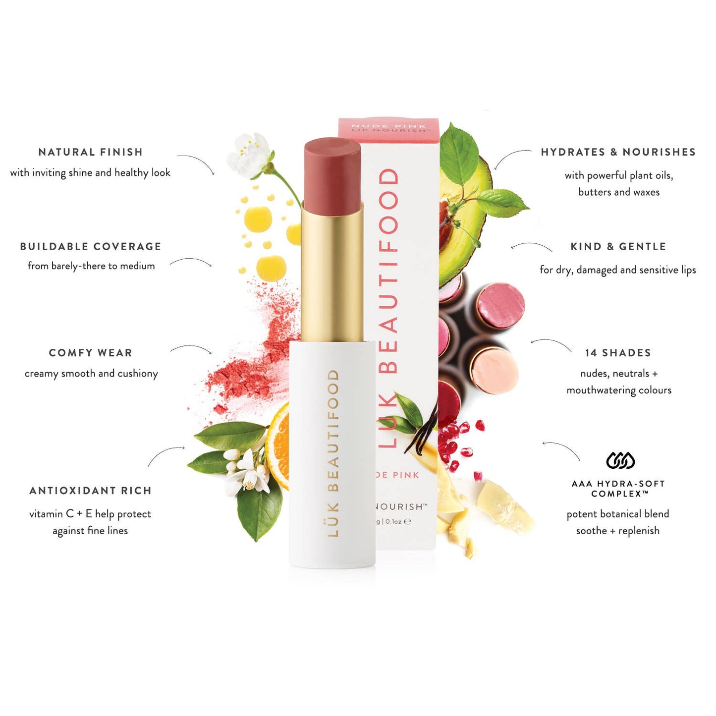 Lip Nourish™ Lipstick Luk Beautifood