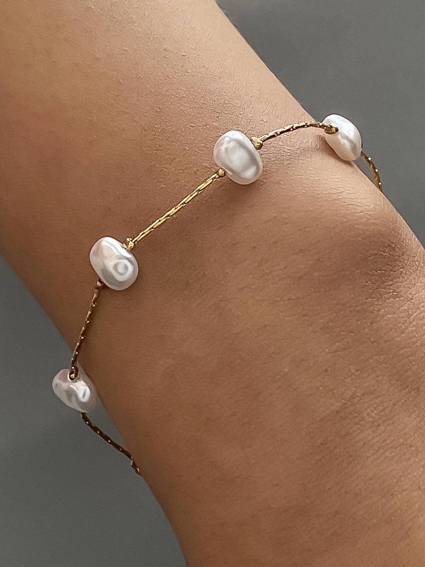 Ida 18K Non-Tarnish Petite Pearl Necklace