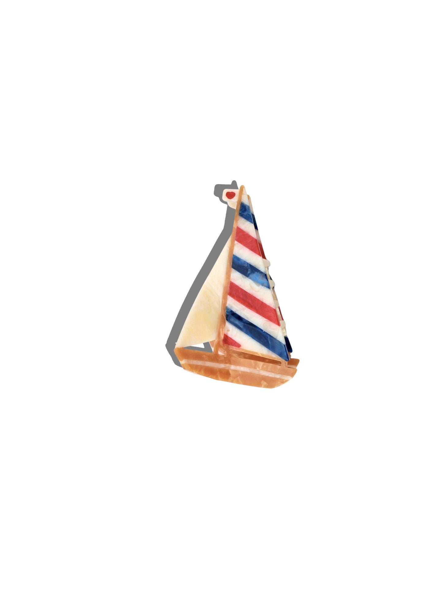 Sailboat - Solar Eclipse - Hand-painted Claw Hair Clip | Eco-Friendly