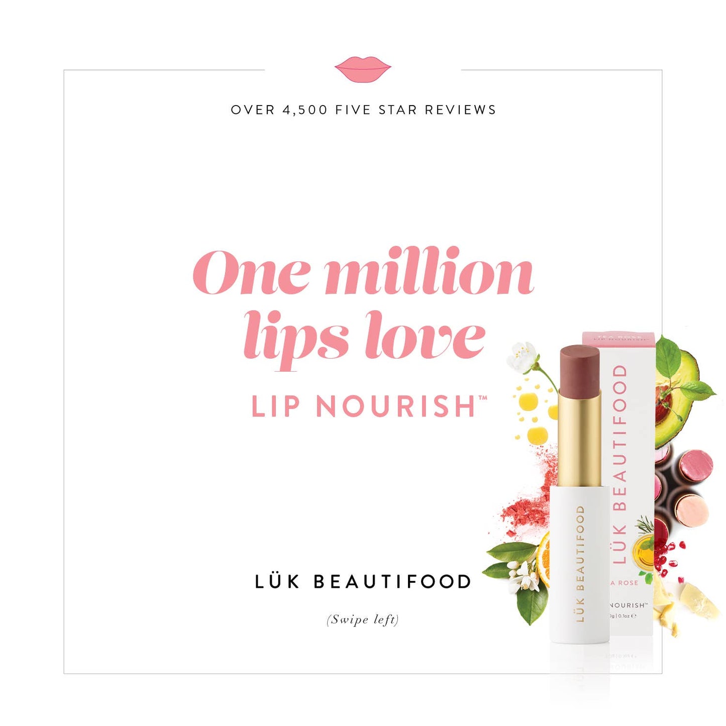 Guava Blush LÜK BEAUTIFOOD - Lip Nourish™ Sheer Lipstick