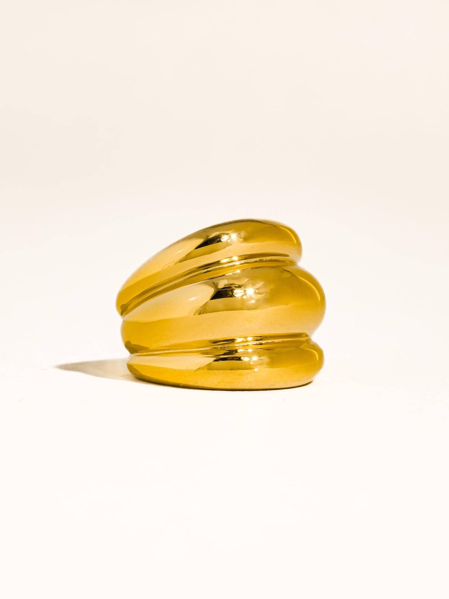 Daelen 18K Gold Non-Tarnish Dome Statement Ring