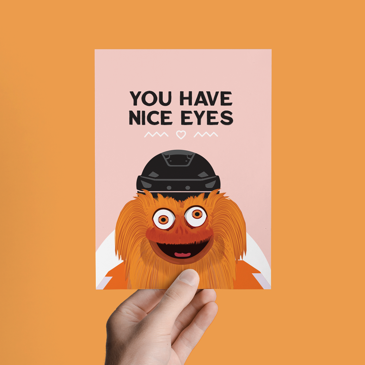 Nice Eyes Gritty Philly Flyers Love Friendship Card