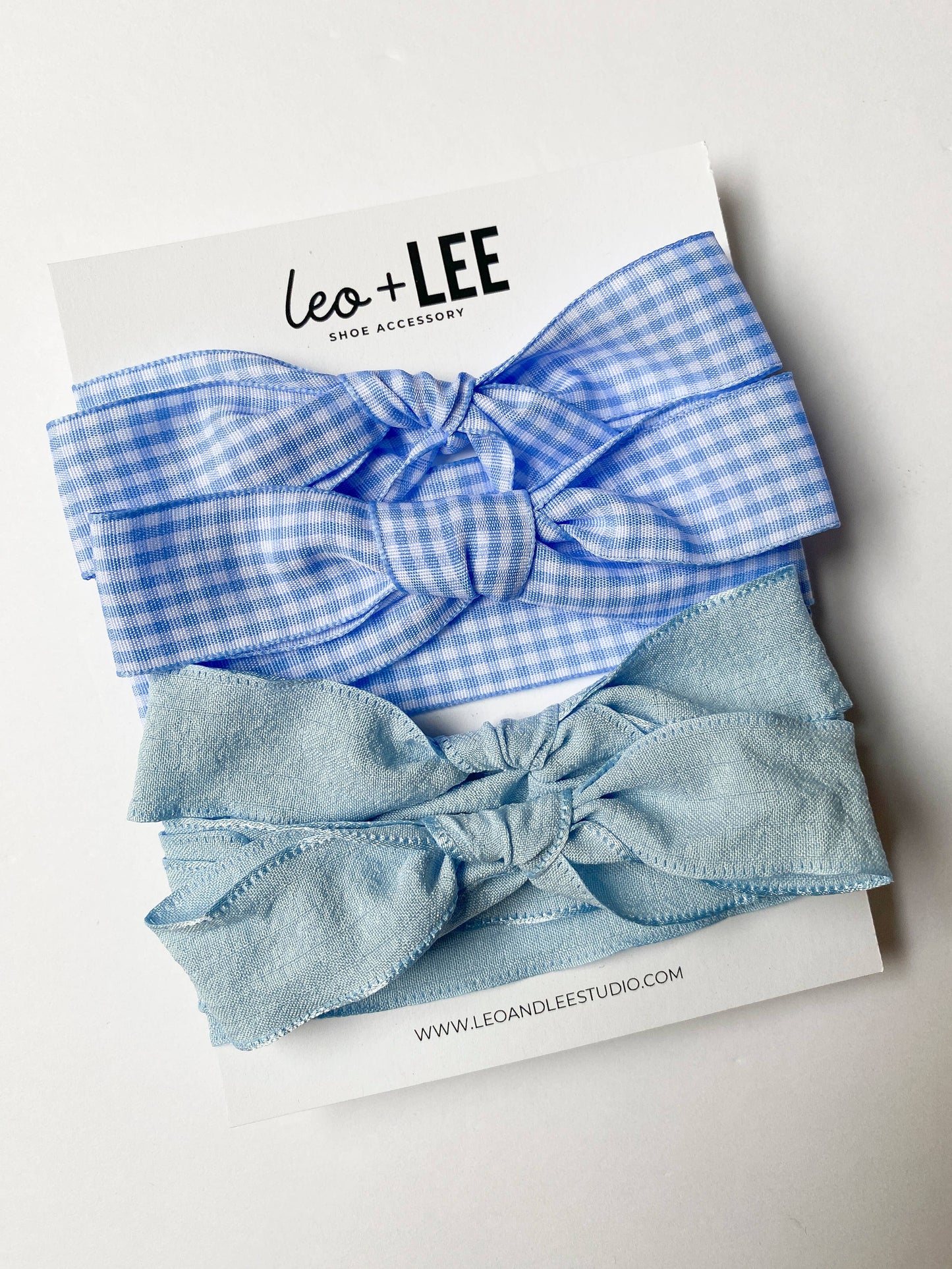 Gingham Shoe Lace Sets– Ribbon Bow Shoe Accessories