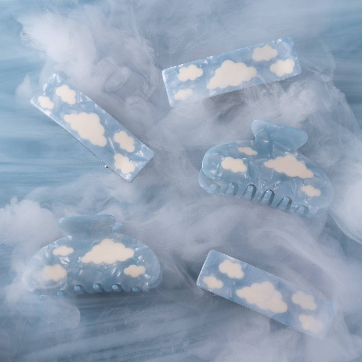 Blue Sky With White Clouds Hair Clip