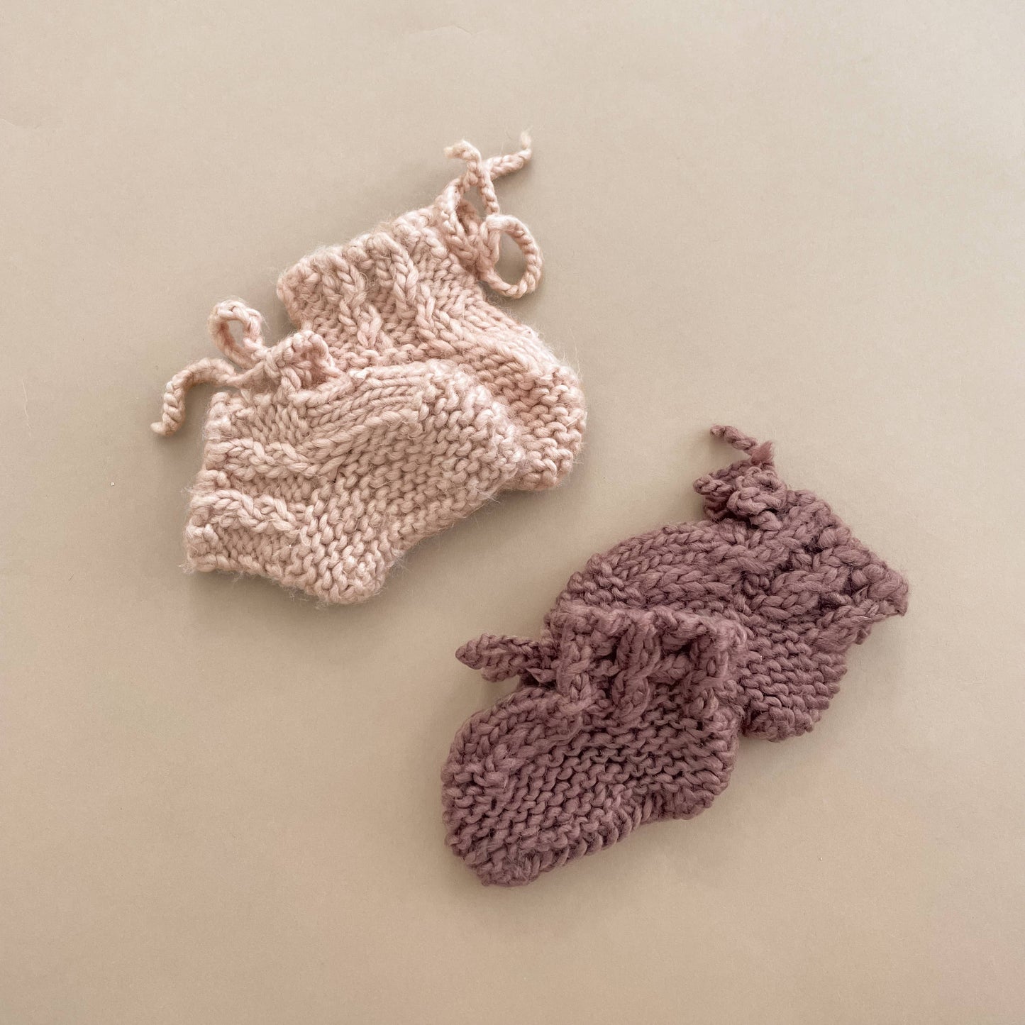 Pink Newborn Booties