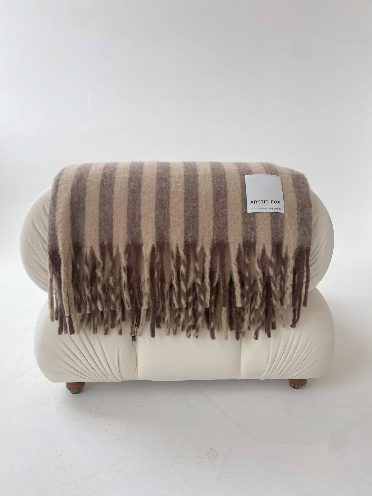 The Wool Stripe Throw - Burnt Umber Stripe - Arctic Fox & Co. - North America - FW26