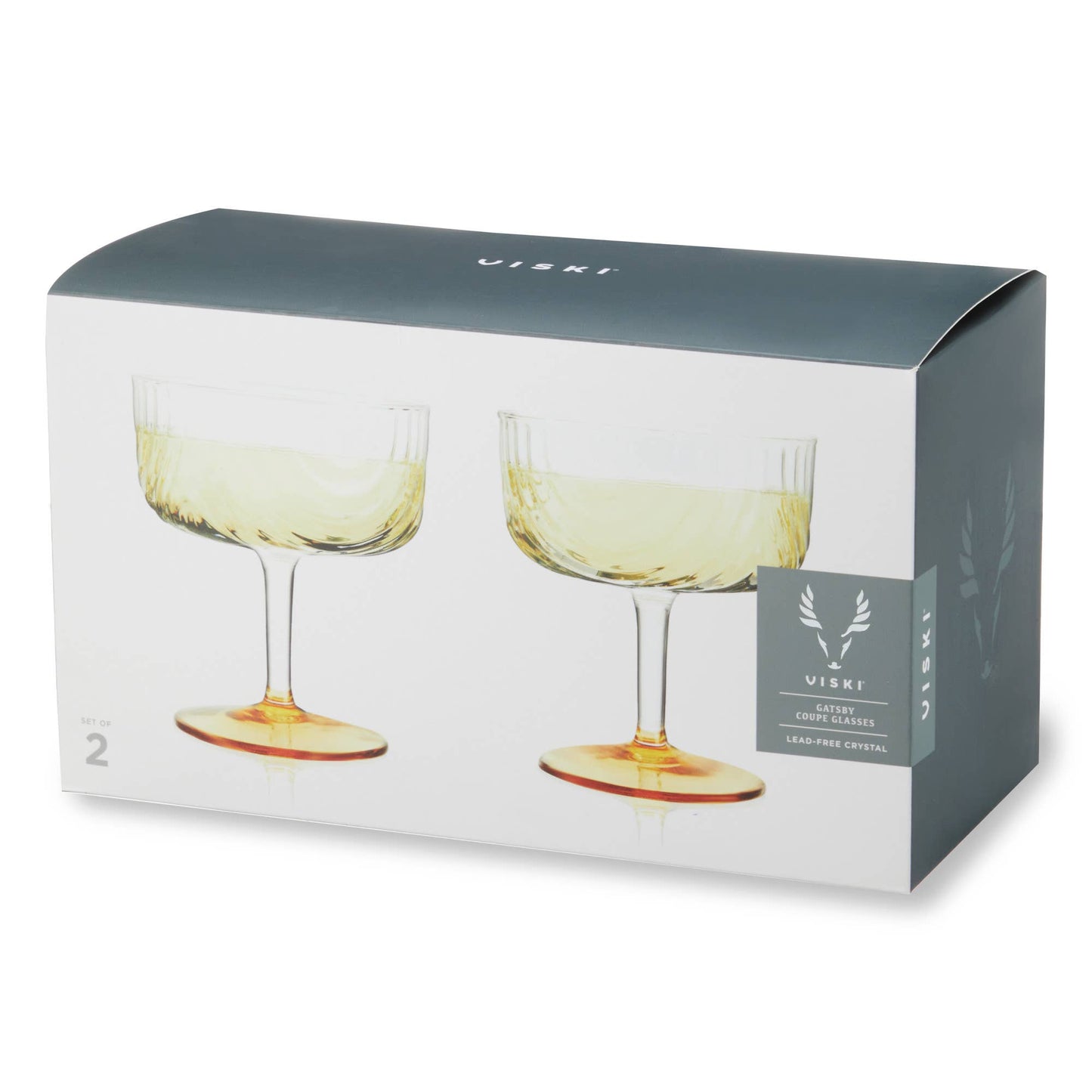Deco Cocktail Coupes Set of 2