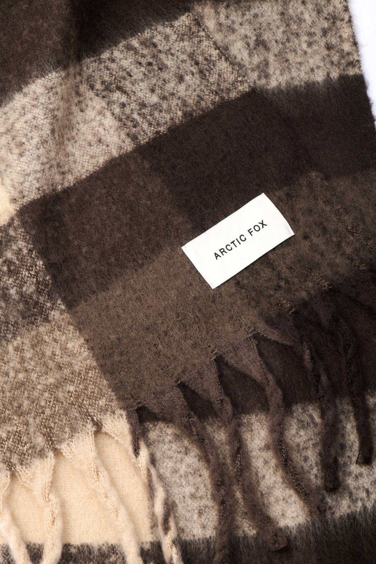 Brown Check Reykjavik Scarf - Arctic Fox & Co. - North America - The Reykjavik Scarf - 100% Recycled - FW26