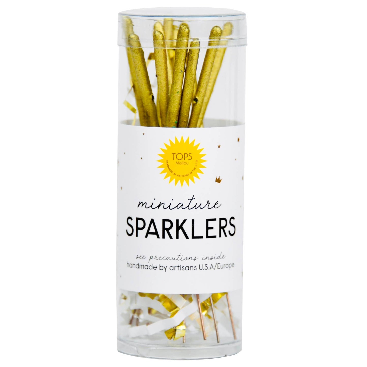 Tube of Mini 4" Gold Sparklers - Tube of 12