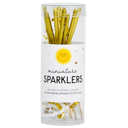 Tube of Mini 4" Gold Sparklers - Tube of 12