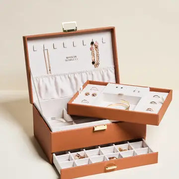 Denise Leather Jewelry Box - Maison Scarlett