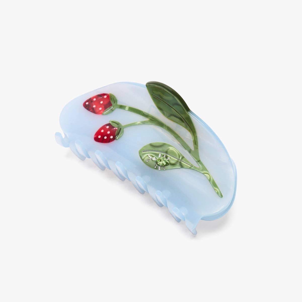 Forest Berry Claw - Strawberry Green Beetle Hair Clip