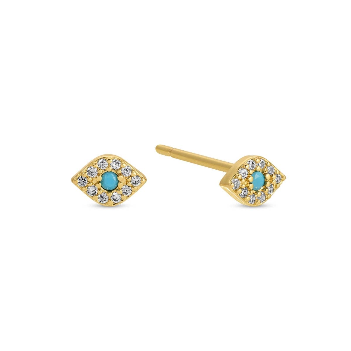 Evil Eye Studs on Velvet Tag