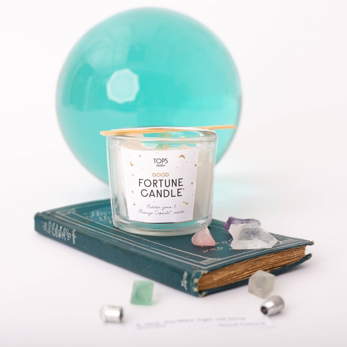 Good Fortune Candle w/Hidden Gems & Fortune Capsule