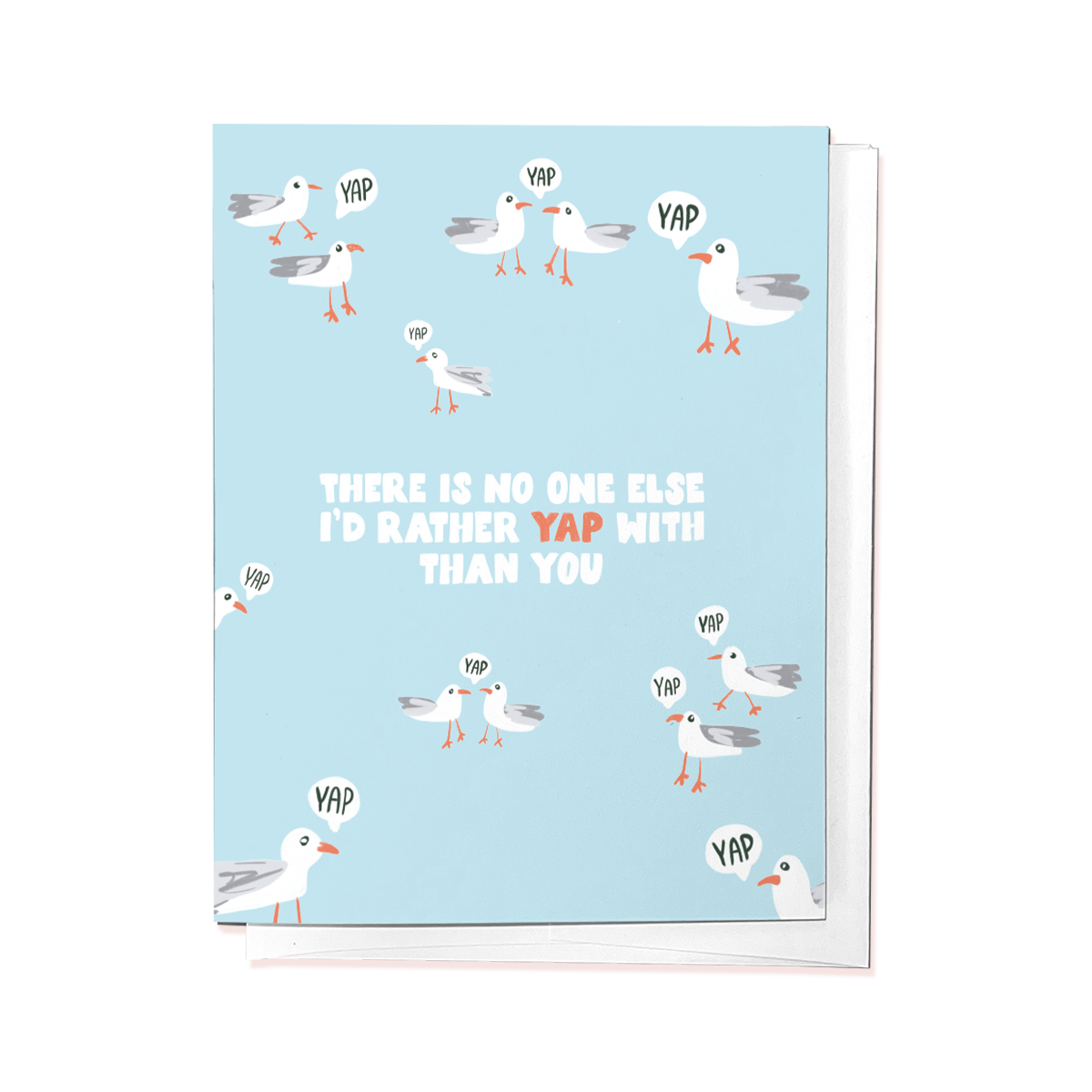 Yapping Seagulls Valentine Anniversary Love Greeting Card