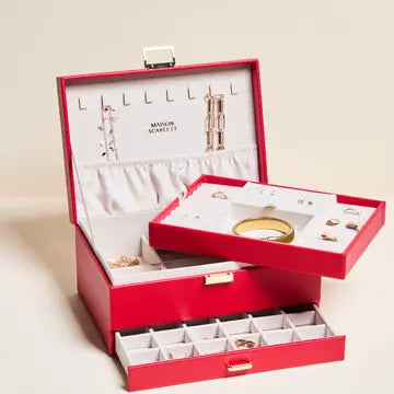Denise Leather Jewelry Box - Maison Scarlett