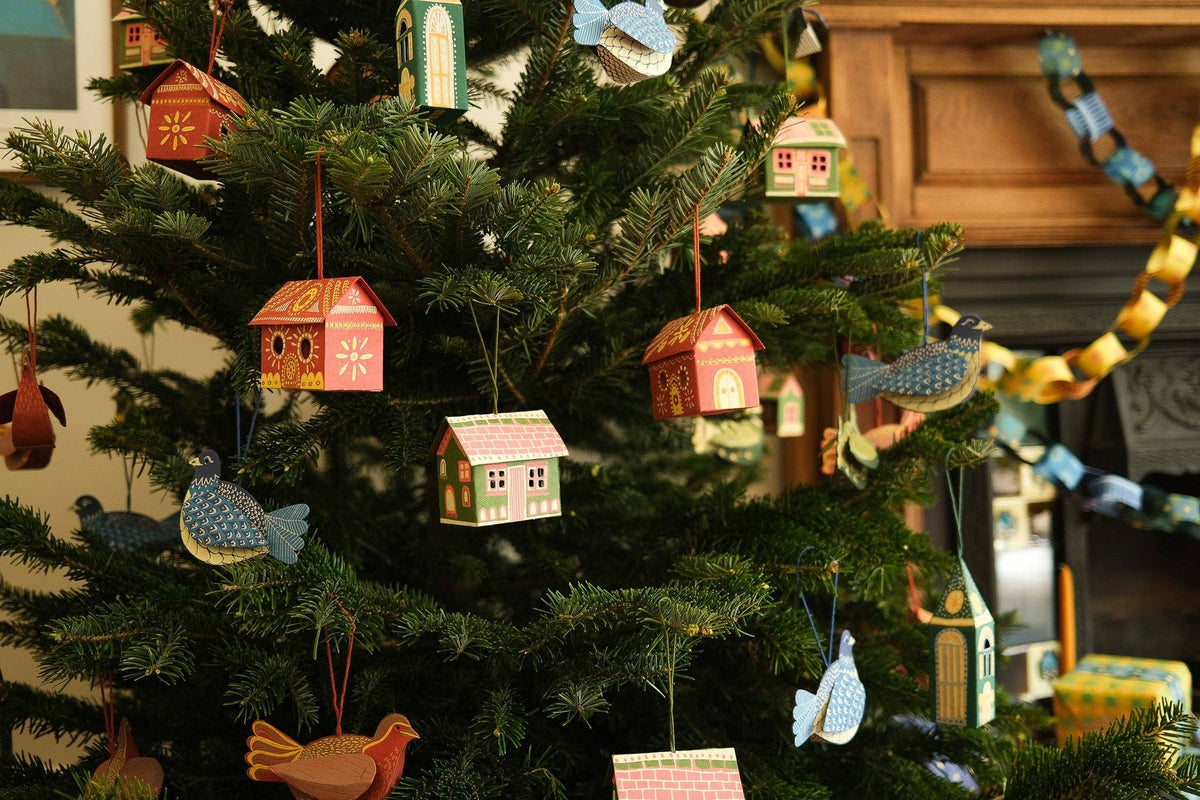 Gingerbread House Screen-Printed Board Decoration - East End Press
