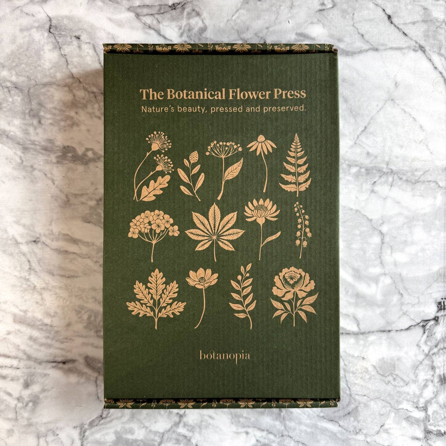 Botanopia USA - gifts , decor and cards for plant lovers - The Botanical Flower Press – Linen Cover & Gold Foil