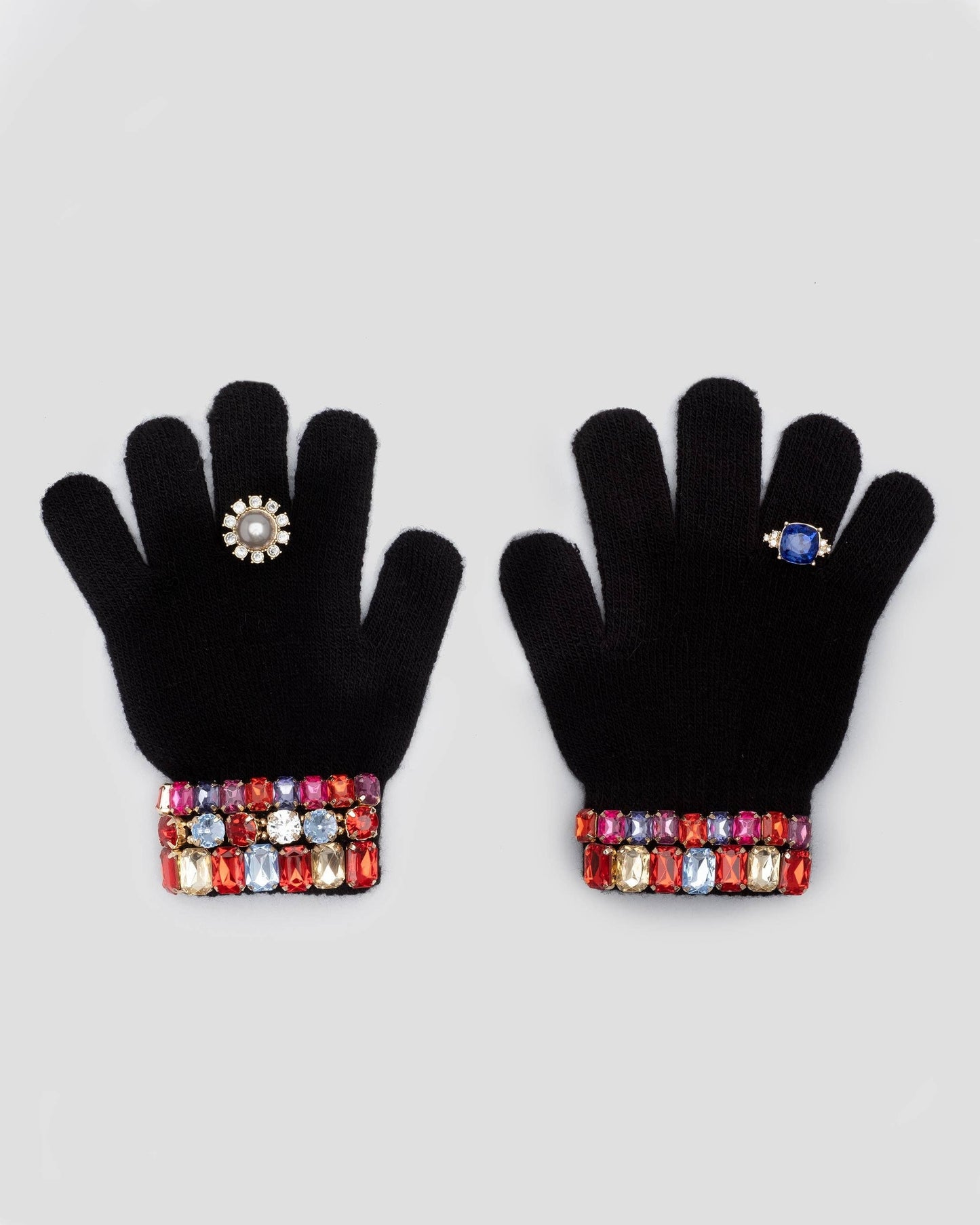 Black Jeweled Gloves - Super Smalls