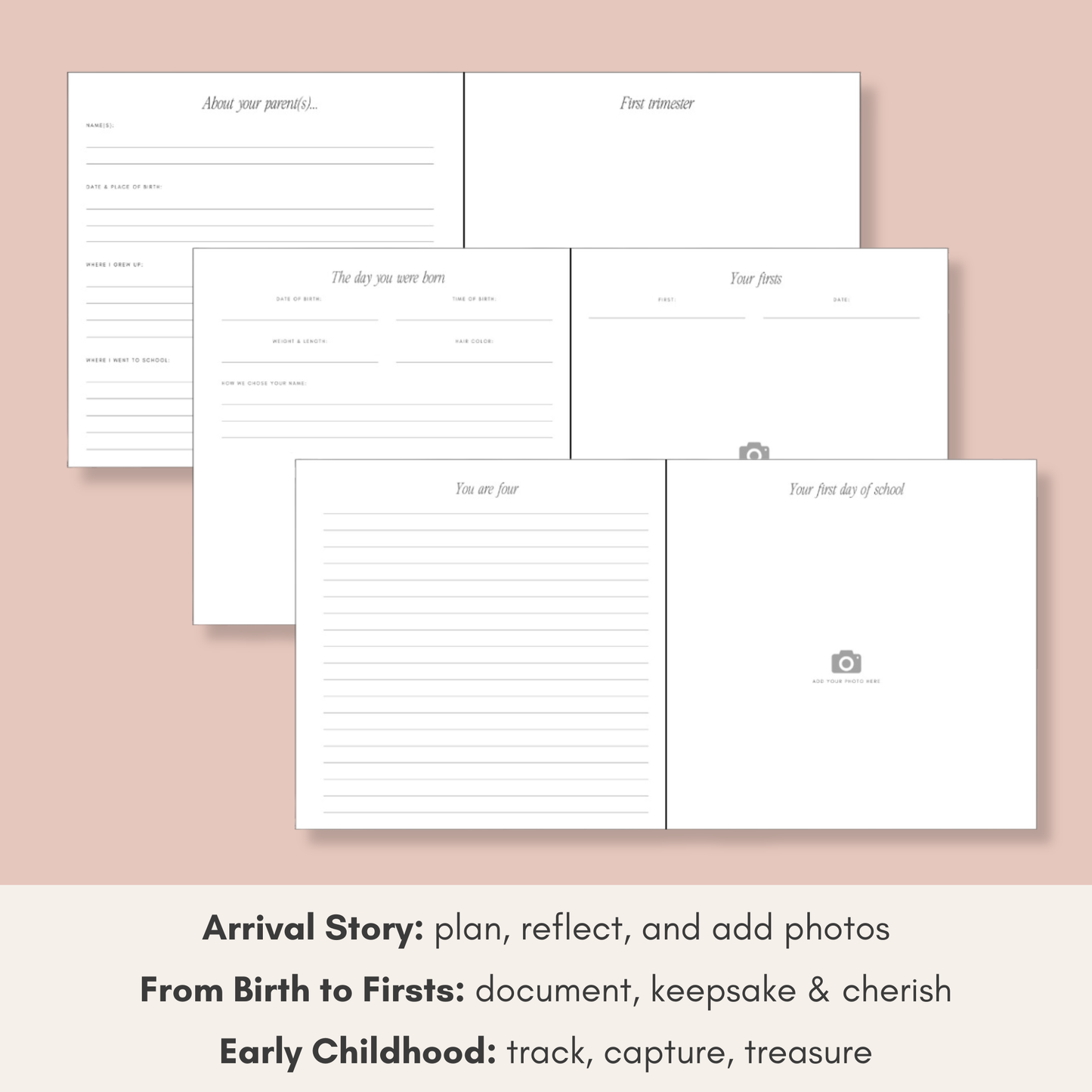Baby Memory & Milestone Book – First Year Keepsake