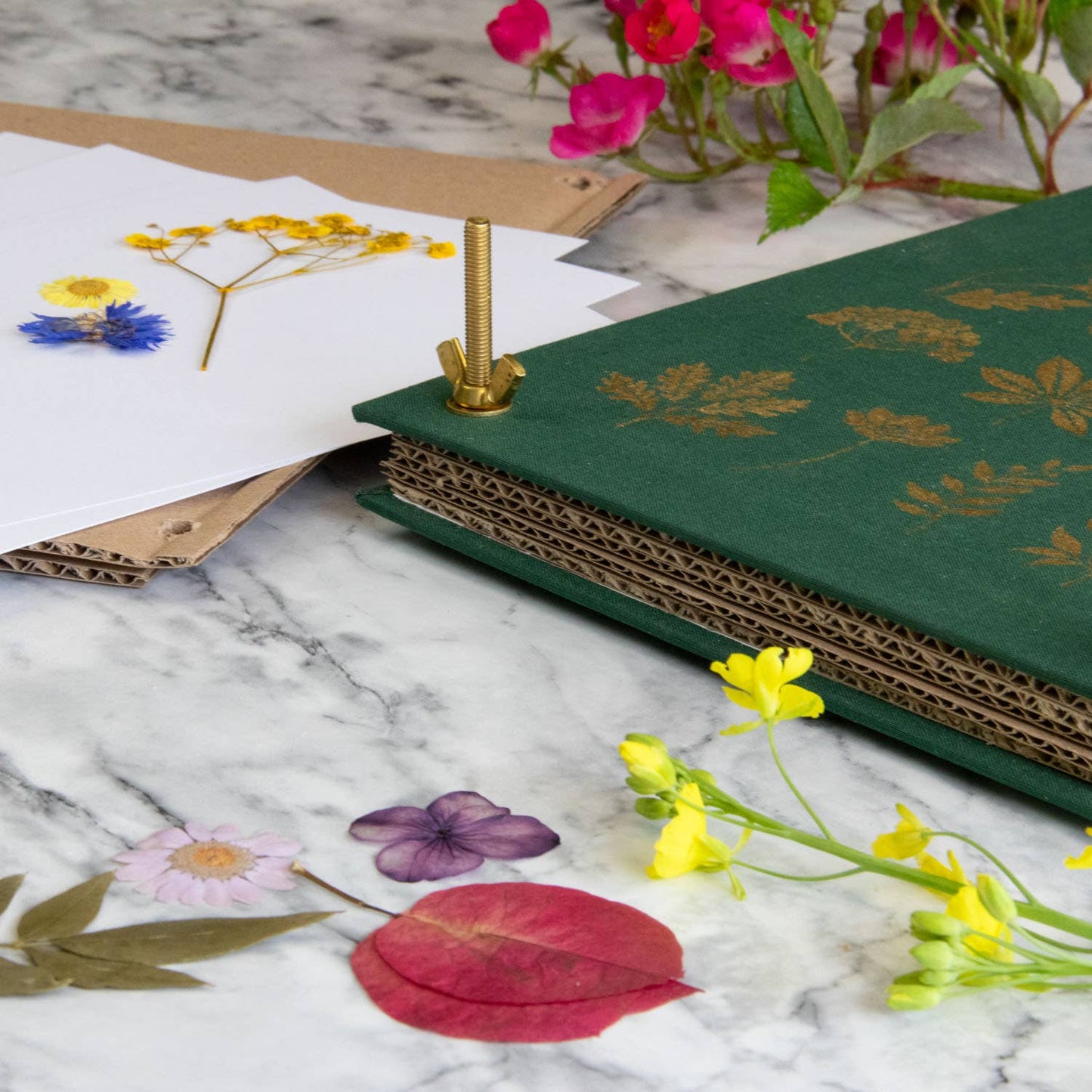 Botanopia USA - gifts , decor and cards for plant lovers - The Botanical Flower Press – Linen Cover & Gold Foil