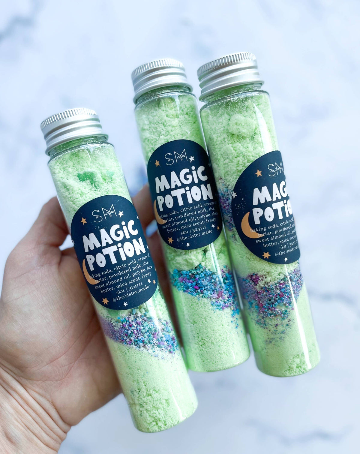 Magic Potion Bath Dust – Colorful Fizzing Bath Powder - The Sister Made
