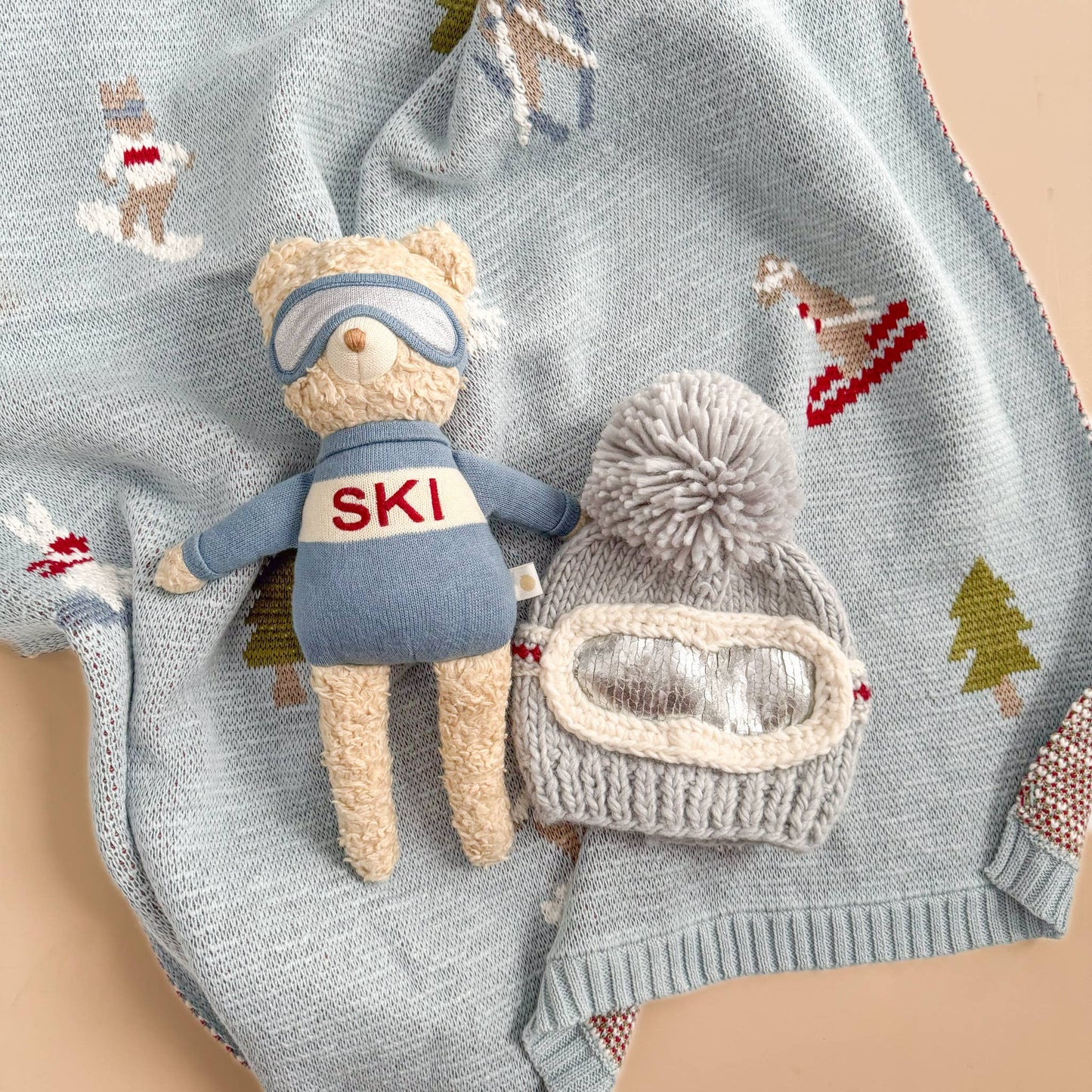 Ski Baby Snowboard Winter Blanket - The Blueberry Hill