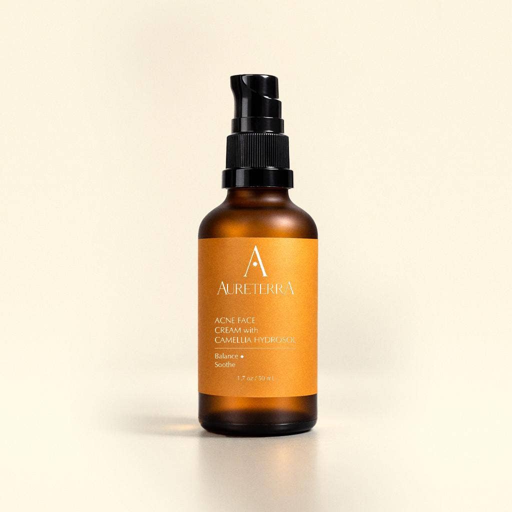 Aureterra - Acne Organic Face Cream with Rose Hydrosol