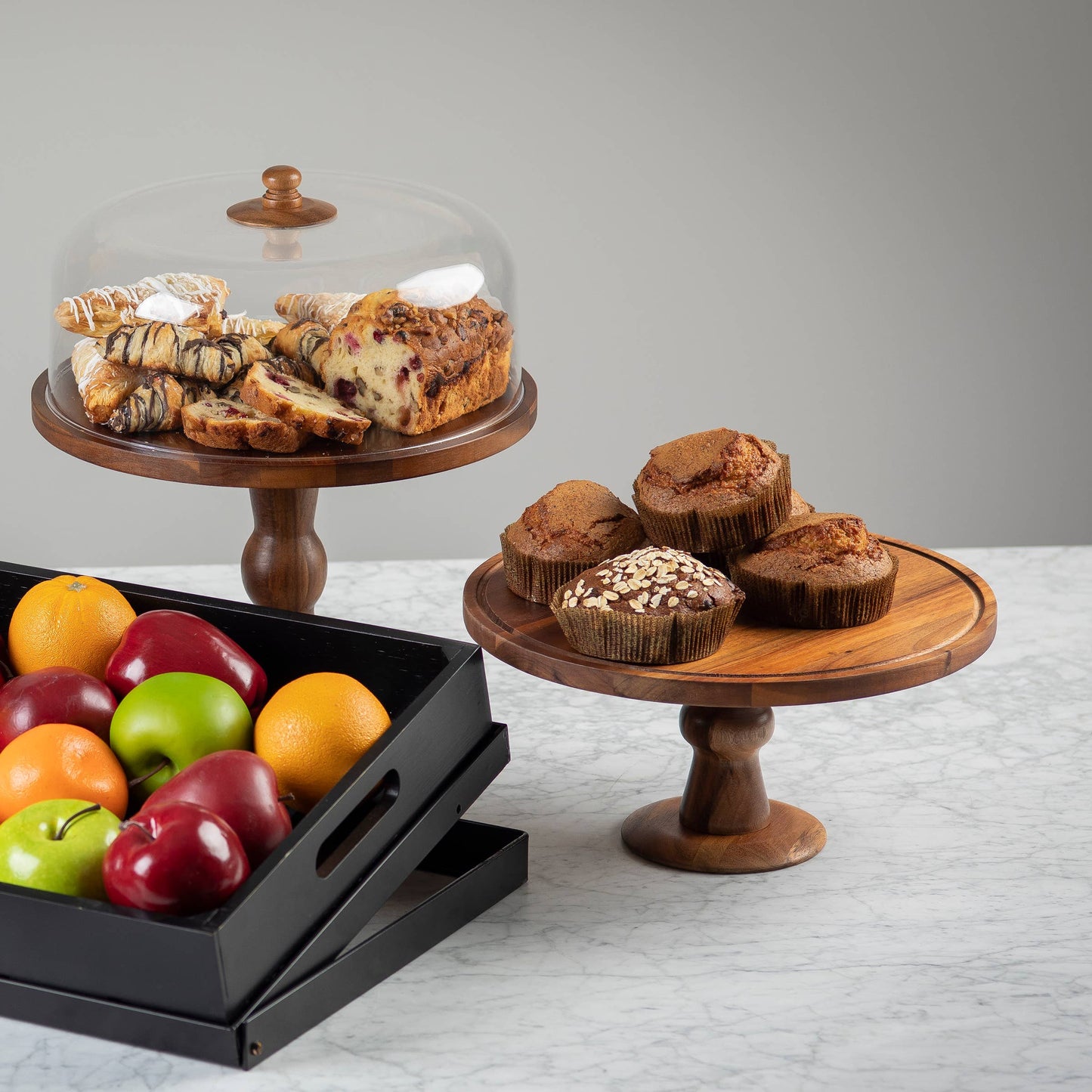 Acacia Cake Stand - small