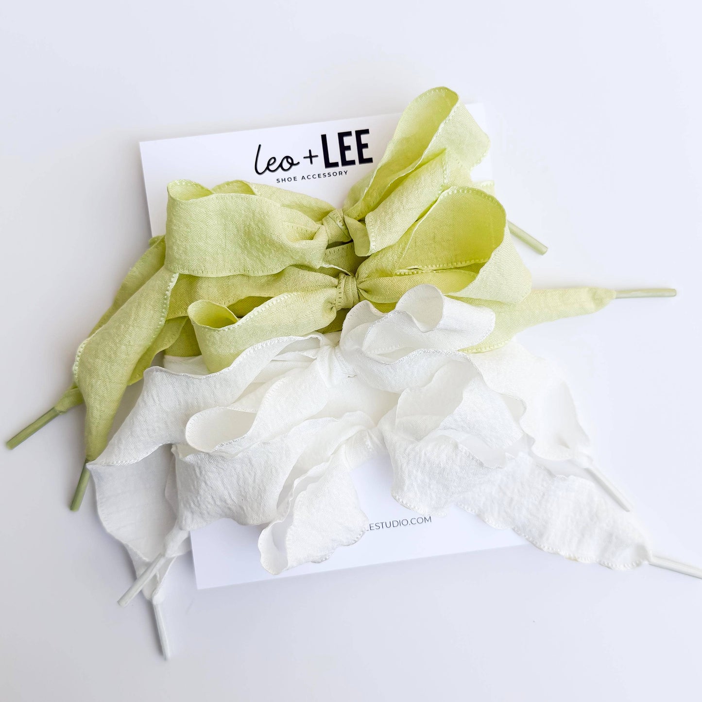 Gingham Shoe Lace Sets– Ribbon Bow Shoe Accessories
