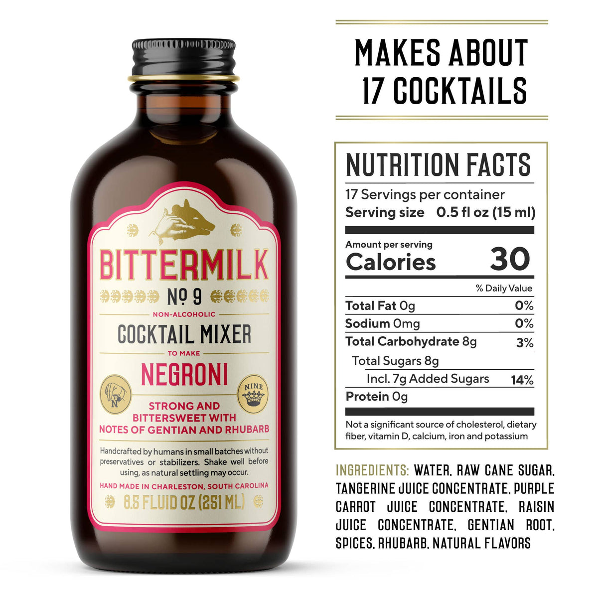 No.9 Negroni Cocktail Mixer - Bittermilk Bottling Co.