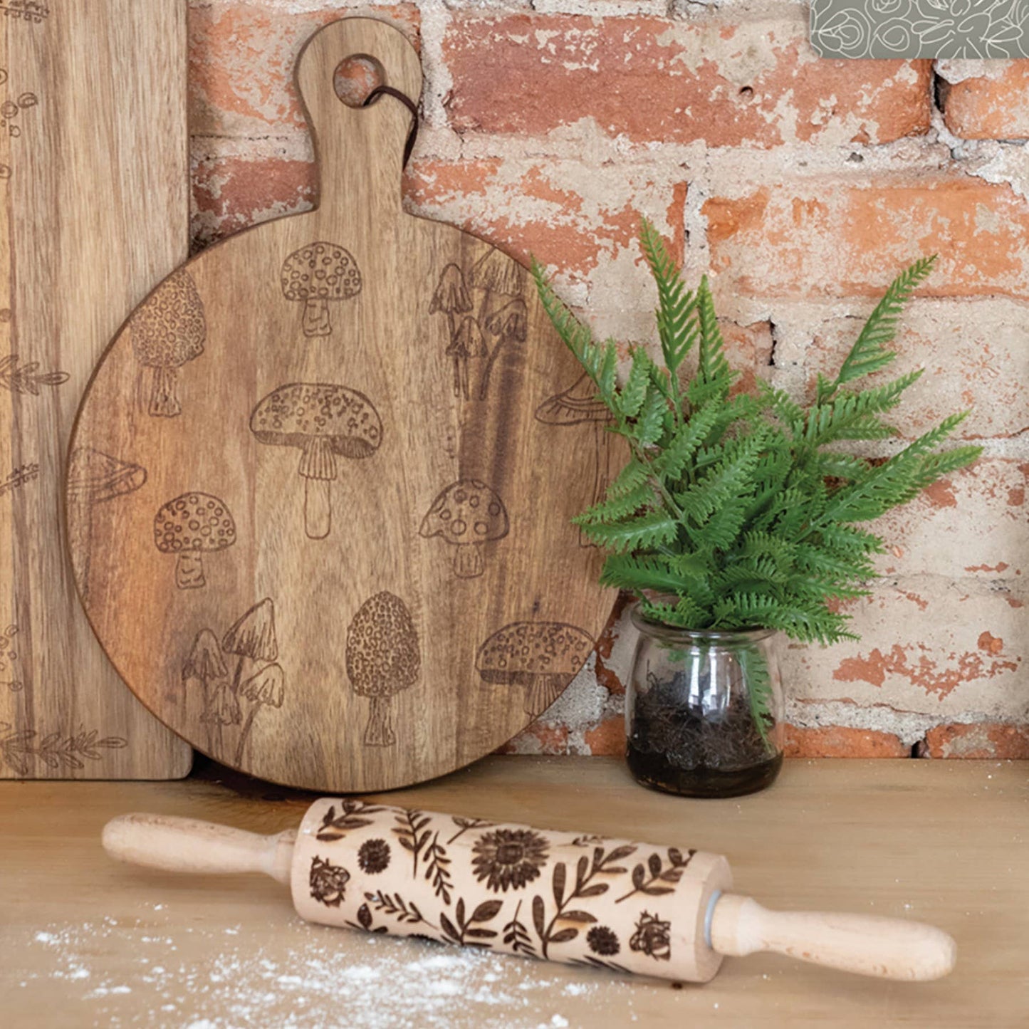 Floral Embossed Rolling Pin