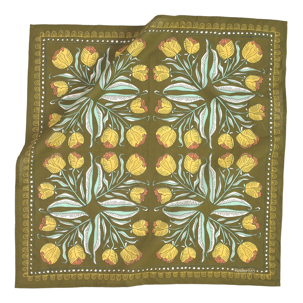 Green and yellow handkerchief