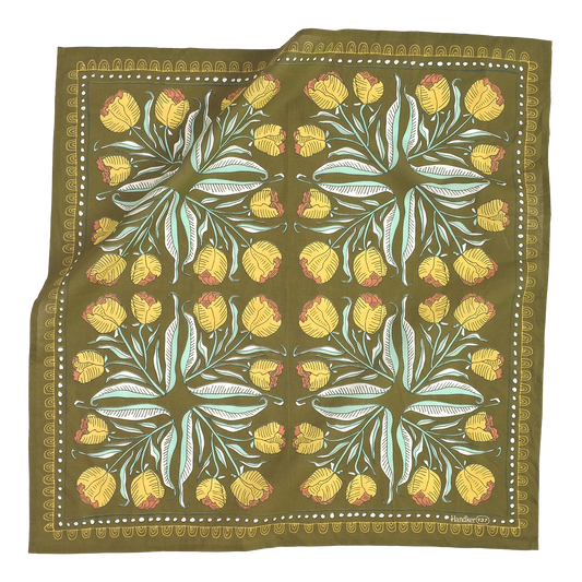 Green and yellow handkerchief