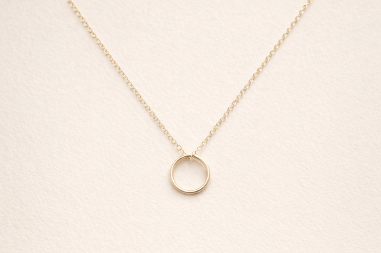 Sol Circle Pendant Necklace | Gold Fill  - Sheena Marshall Jewelry