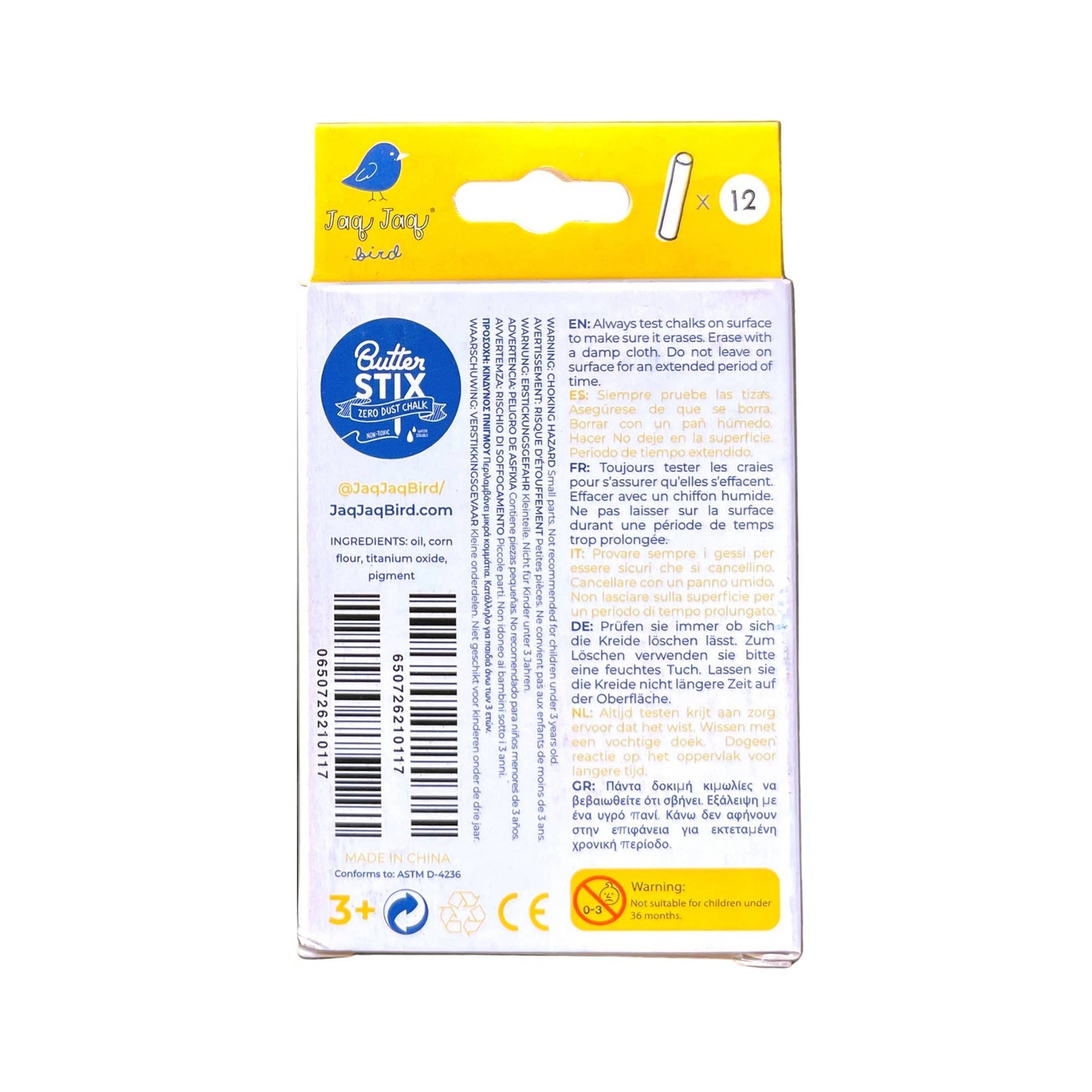 White ButterStix® Dustless Cream Chalk,Christmas Stocking Stuffer