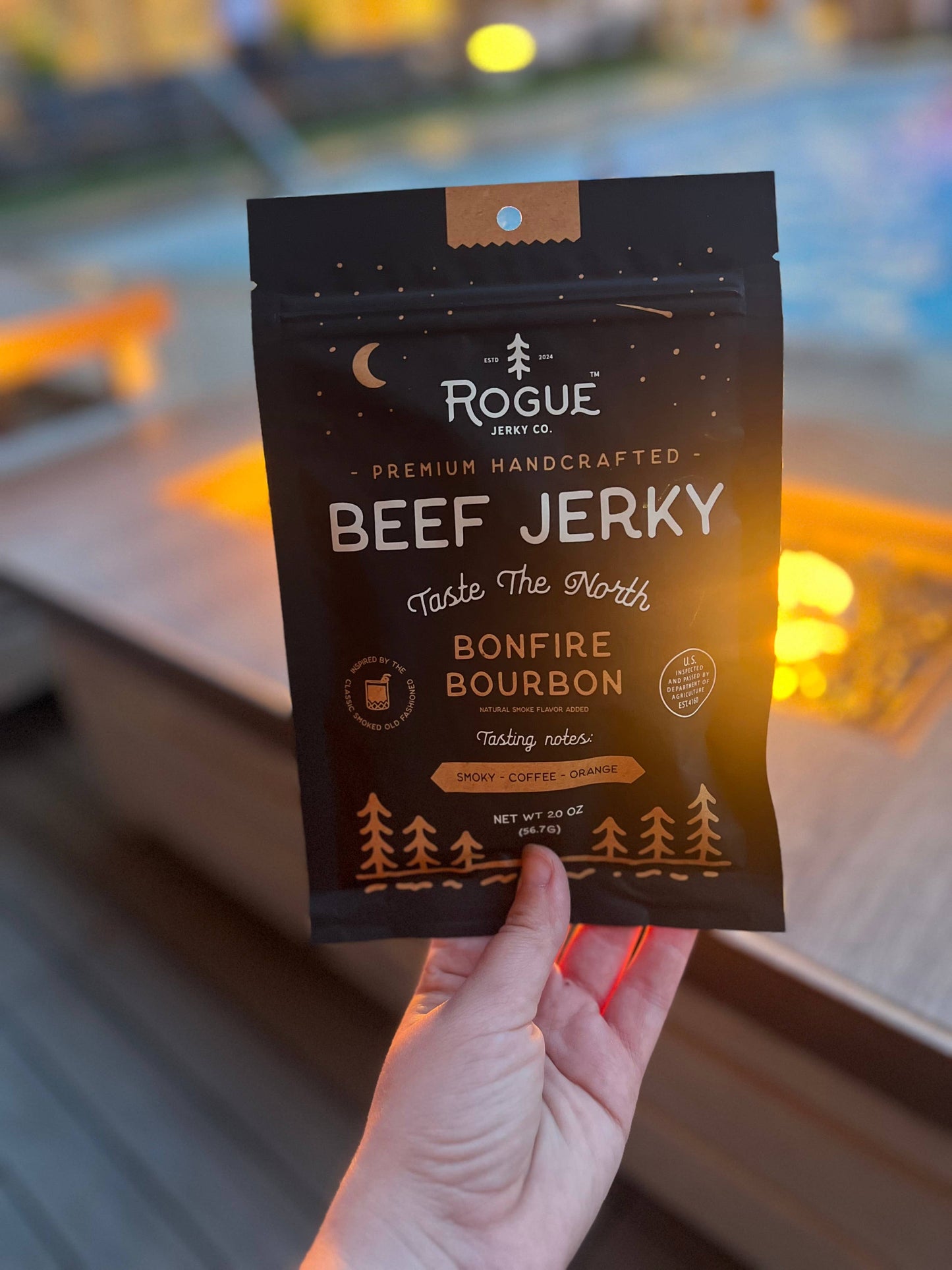 Bonfire Bourbon Beef Jerky - Rogue Jerky Co.
