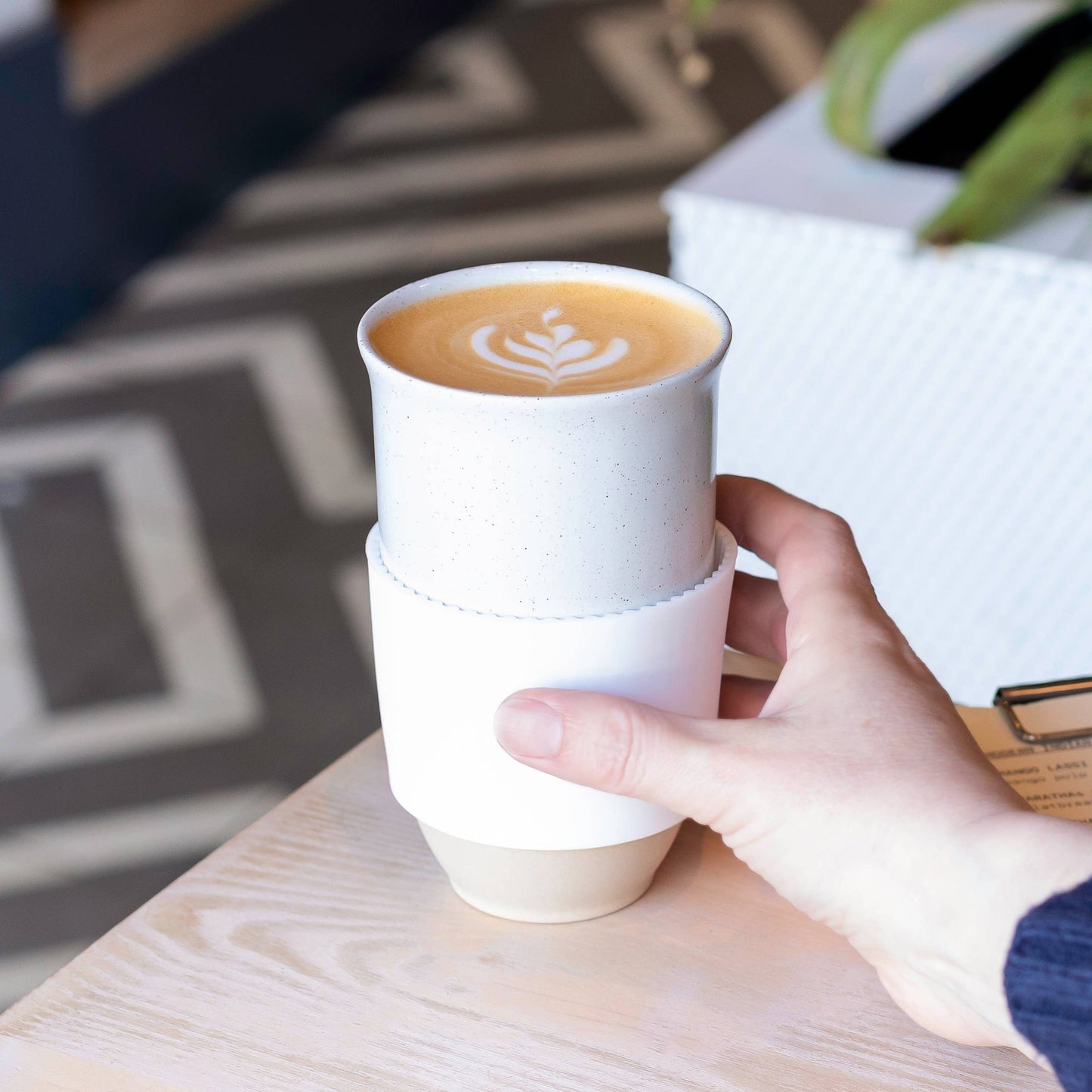 Nova Ceramics Travel Mugs - Dune 16oz Ceramic Travel Mug – (Includes Lid & Band)