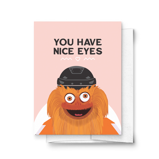 Nice Eyes Gritty Philly Flyers Love Friendship Card