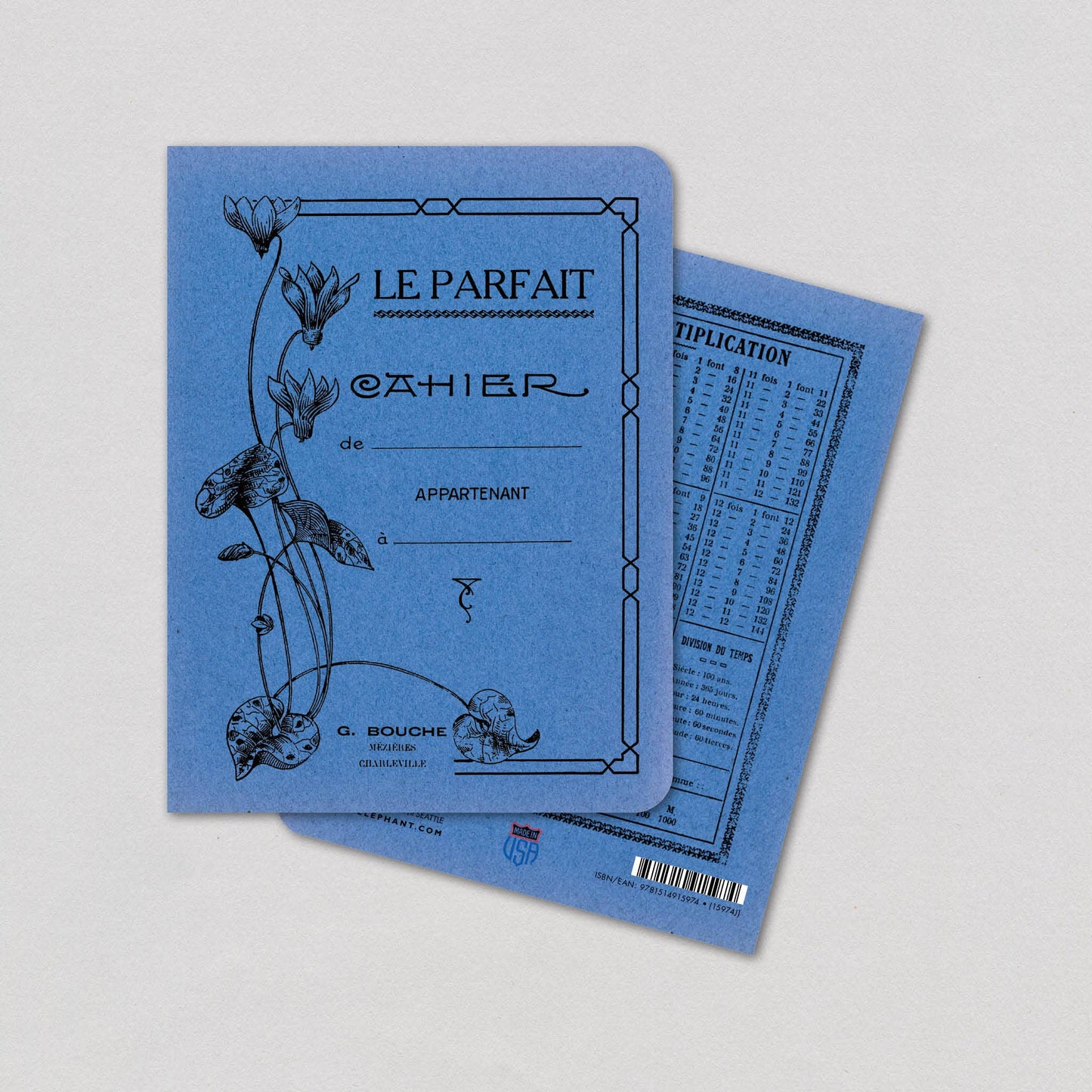 Blue Vintage French Notebook