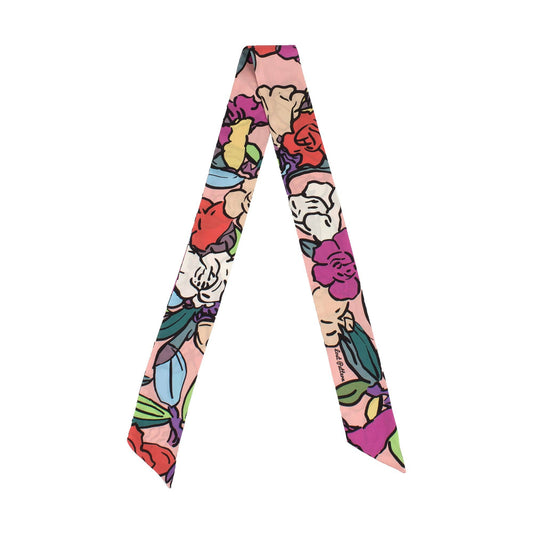 Azalea Silk Skinny Scarf - Lost Pattern NYC