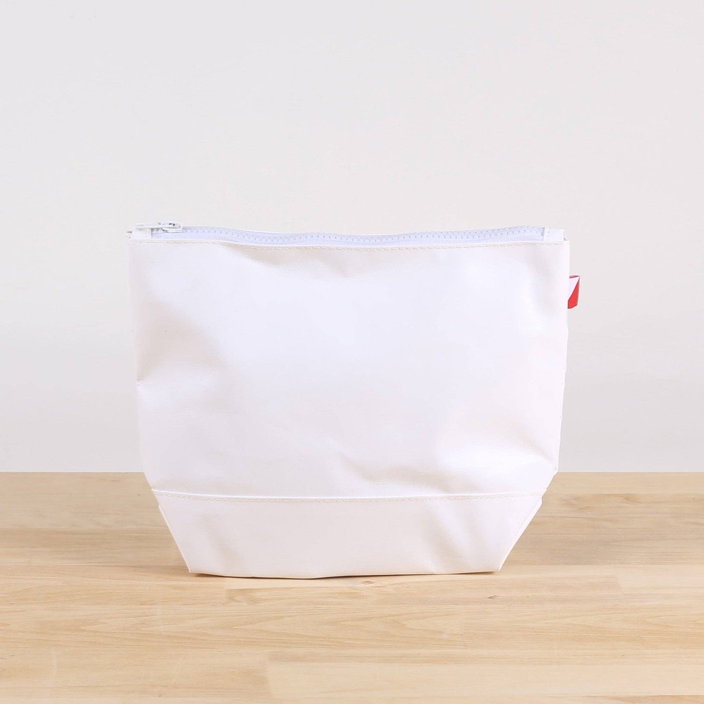 White Pouch - Big Sur Splash Zip Pouch: White / 11"W x 8"H x 3.5"D