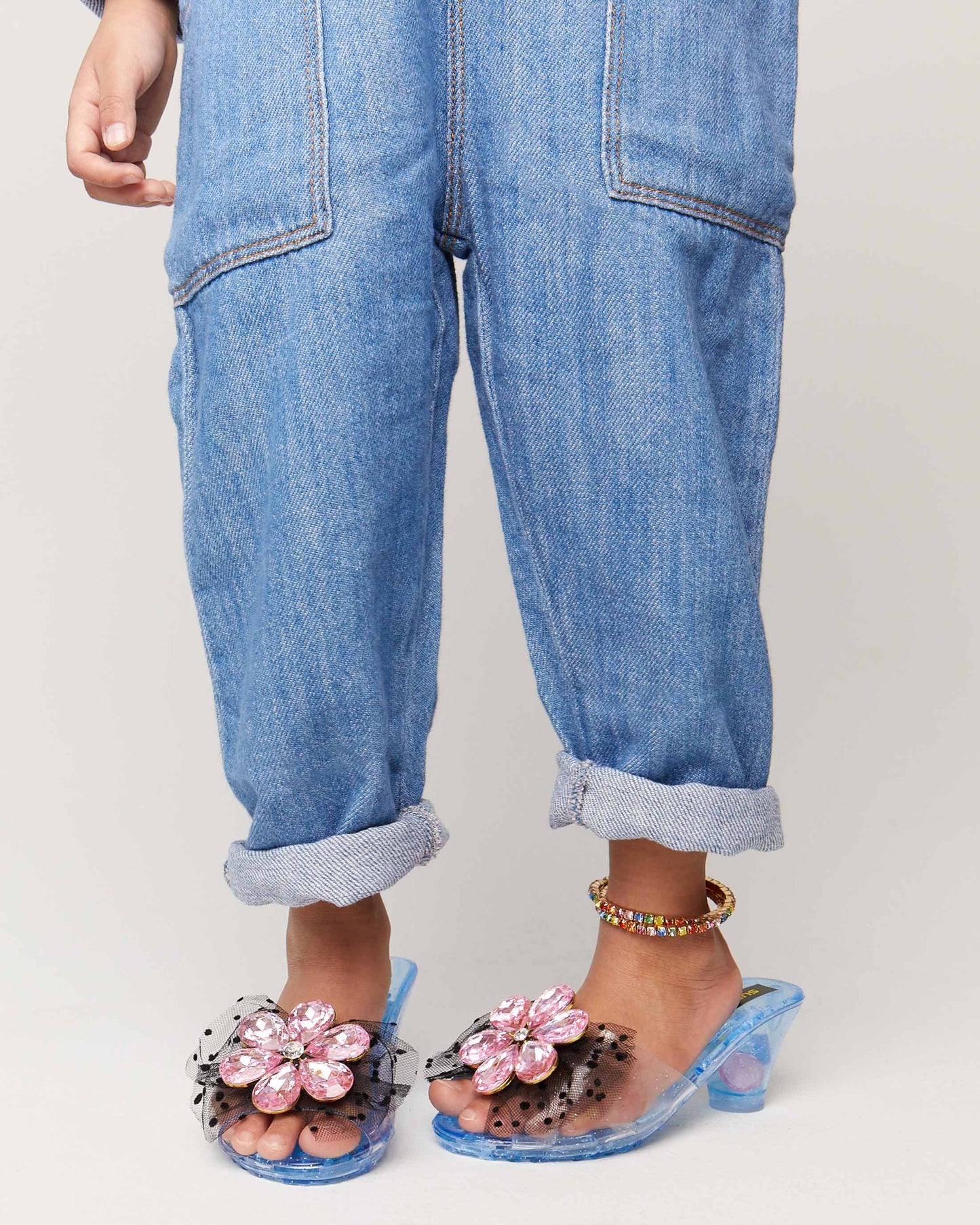 Pink Flower Gem Play Shoes - Super Smalls