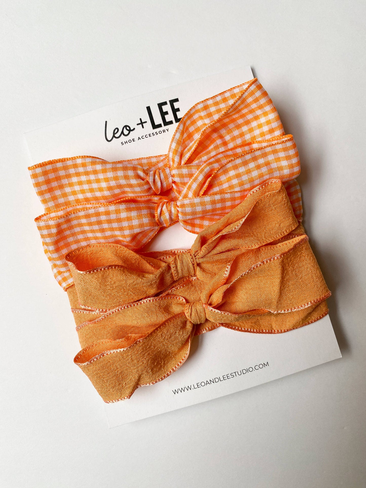 Gingham Shoe Lace Sets– Ribbon Bow Shoe Accessories
